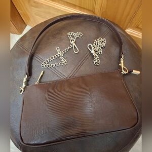 Brown Shoulder Bag With Crossbody Straps